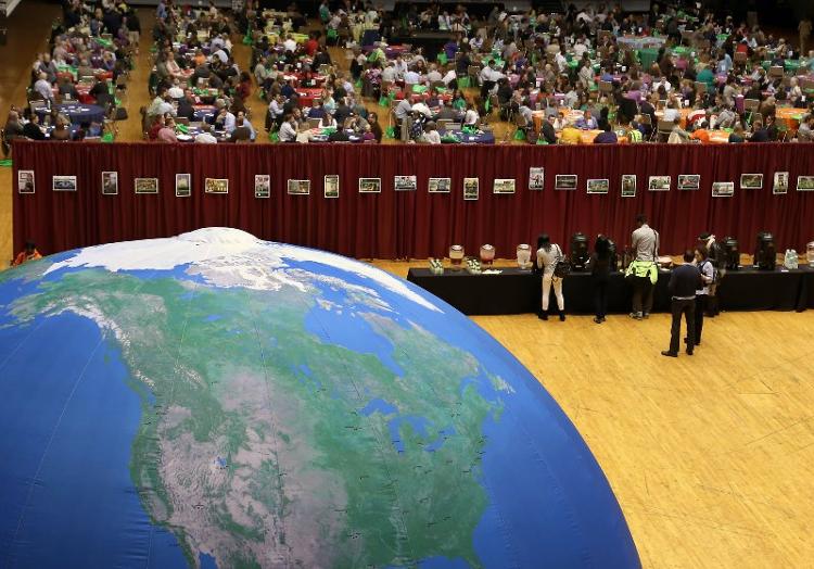 Tri-C's Earth Balloon at the Sustainable Cleveland Summit. Photo by William C. Rieter, City of Cleveland.