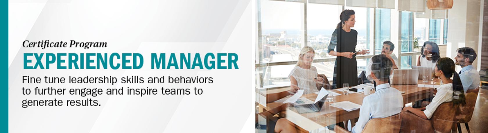 Experienced Manager Certificate Program