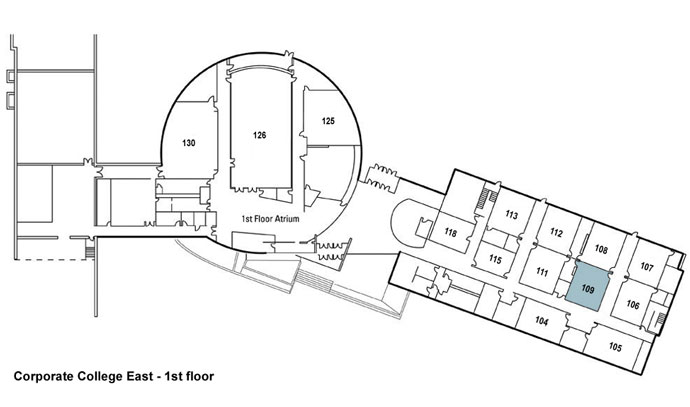 Corporate College East Room 109 Location