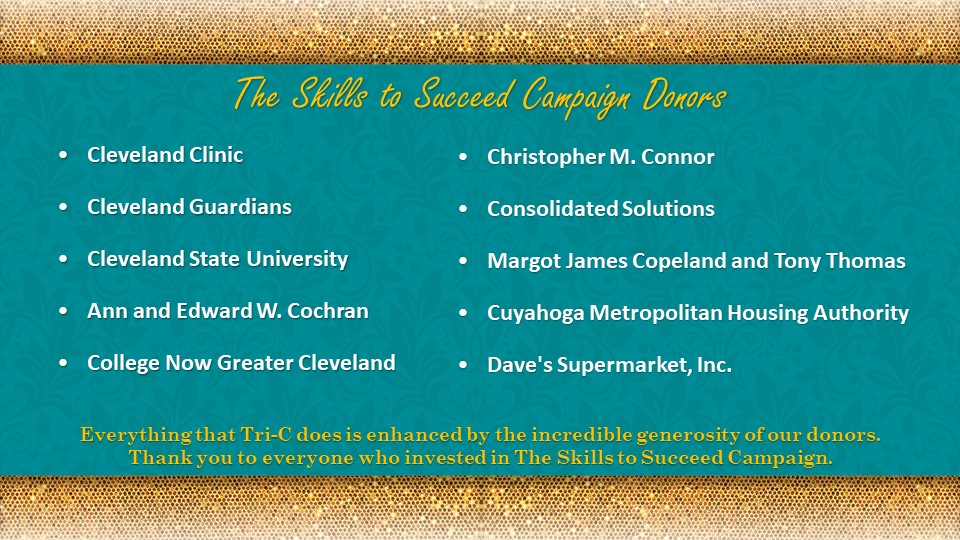 Skills to Succeed Donor Names
