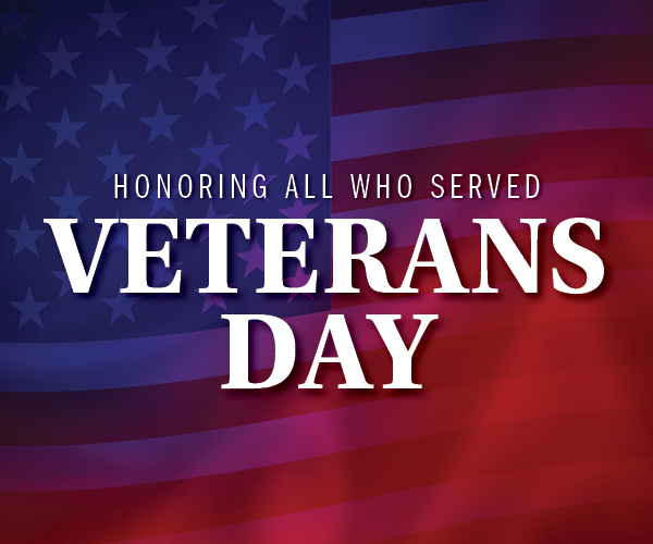 Text graphic for Veterans Day