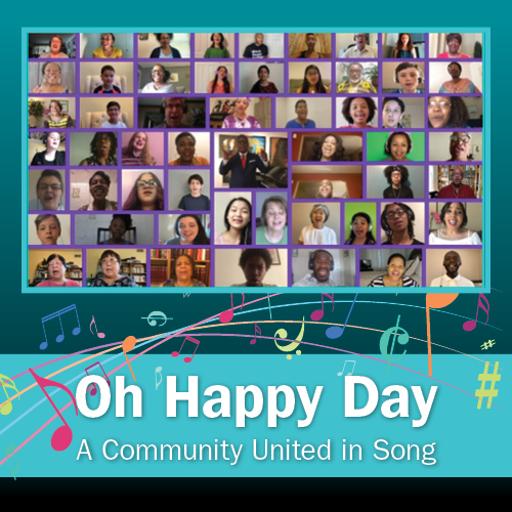 Picture of numerous singers from the 'Oh Happy Day' video