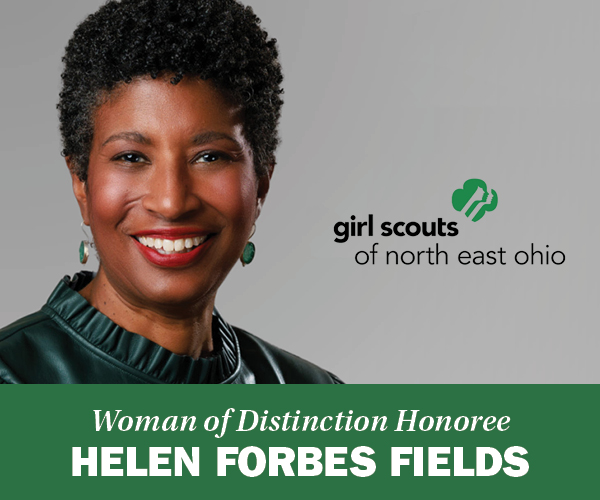 Graphic with image of Helen Forbes Fields 