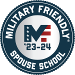 Emblem certifying Cuyahoga Community College to be military spouse friendly for 2023-2024