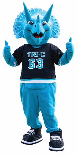 Stomp mascot giving two thumbs up