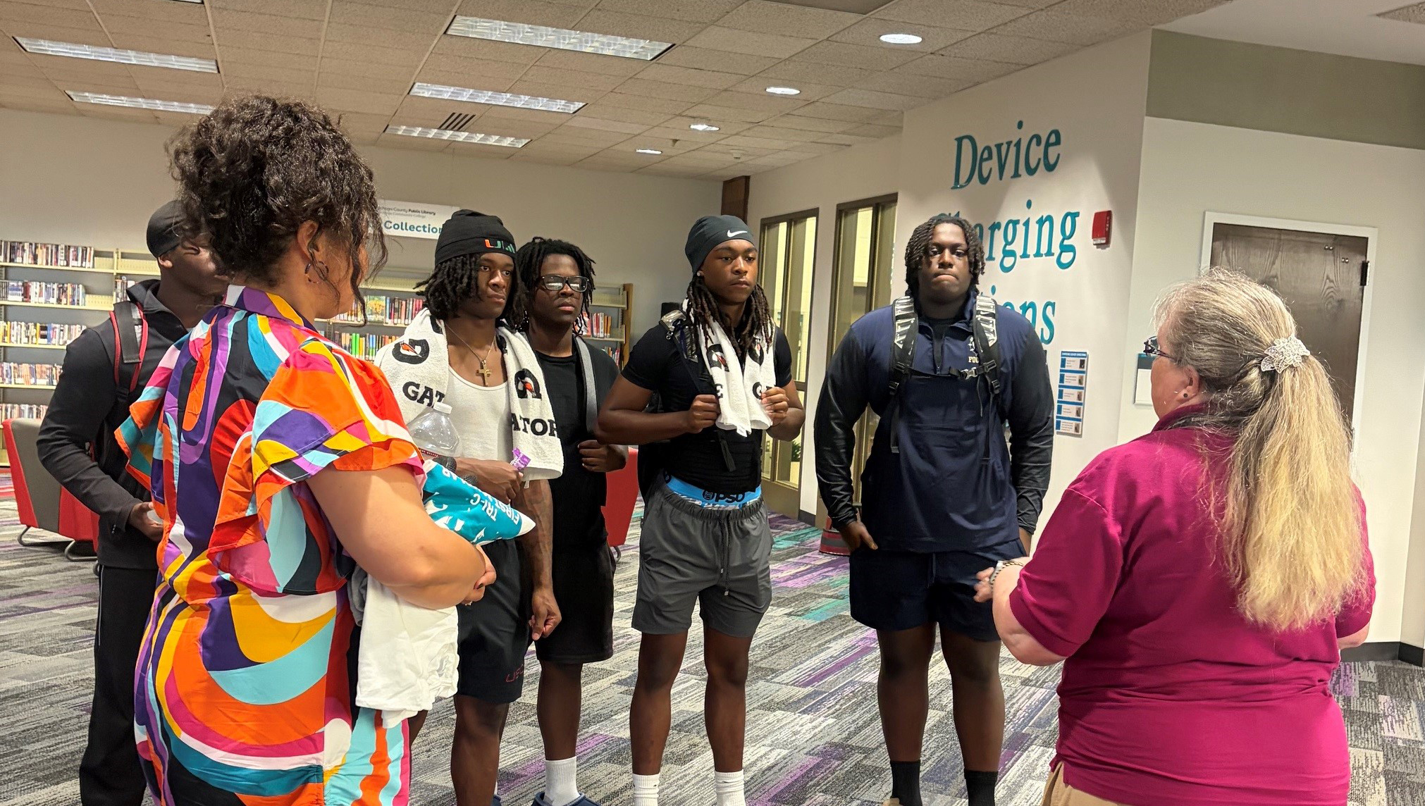 Students gathered
