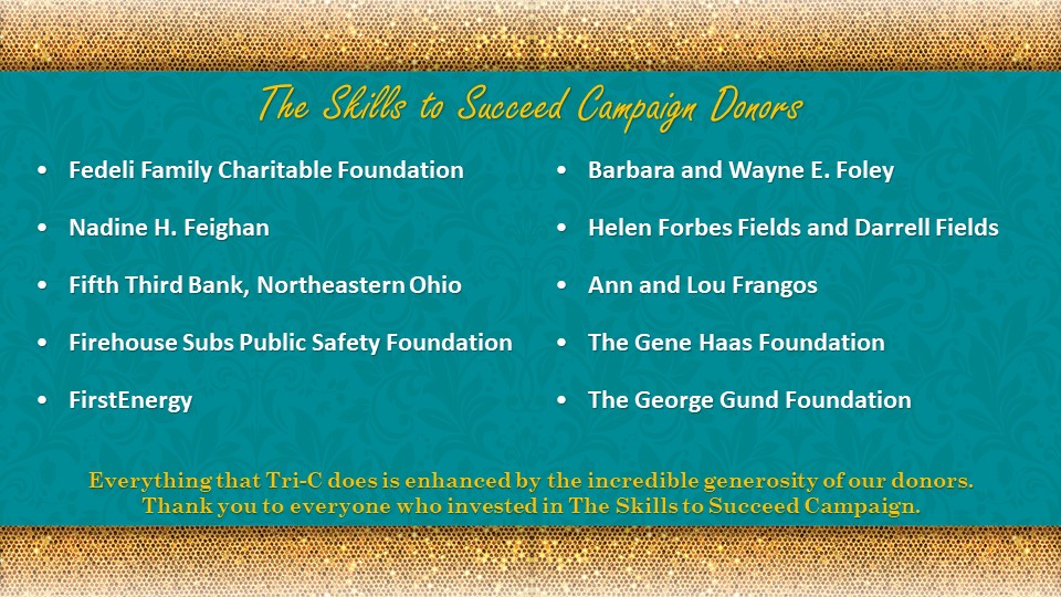 Skills to Succeed Donor Names