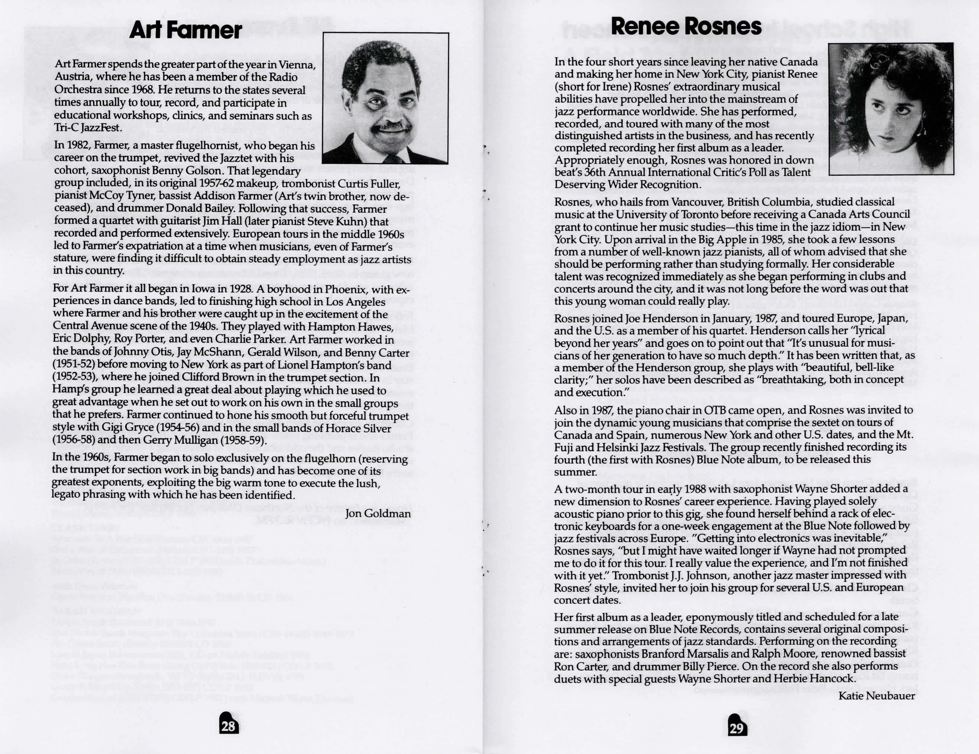 Art Farmer Program Bio