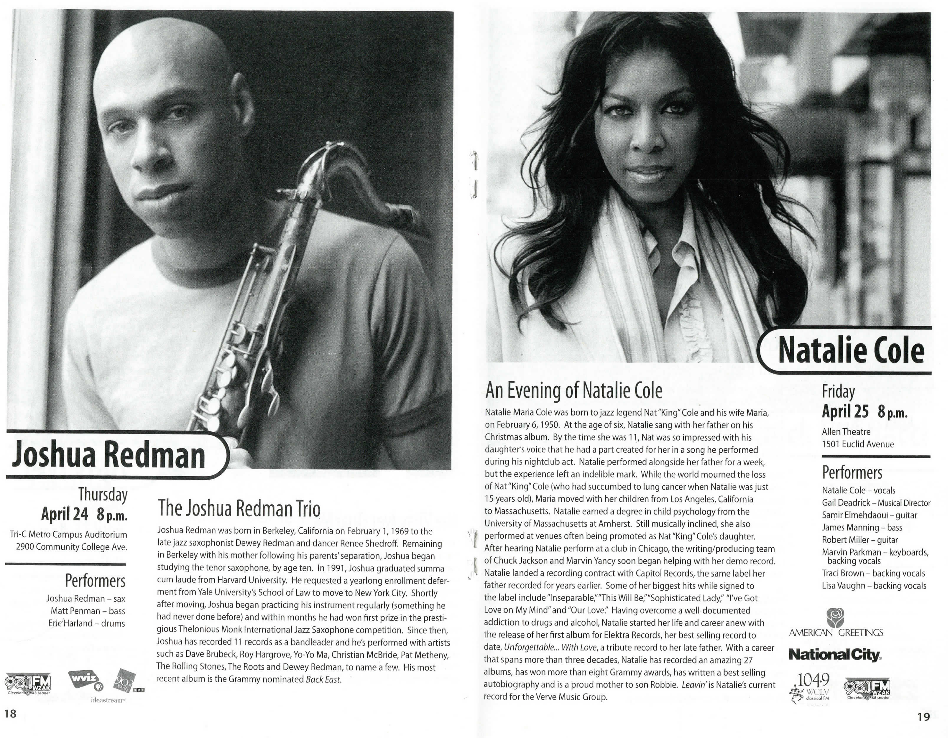 Joshua Redman Program Bio