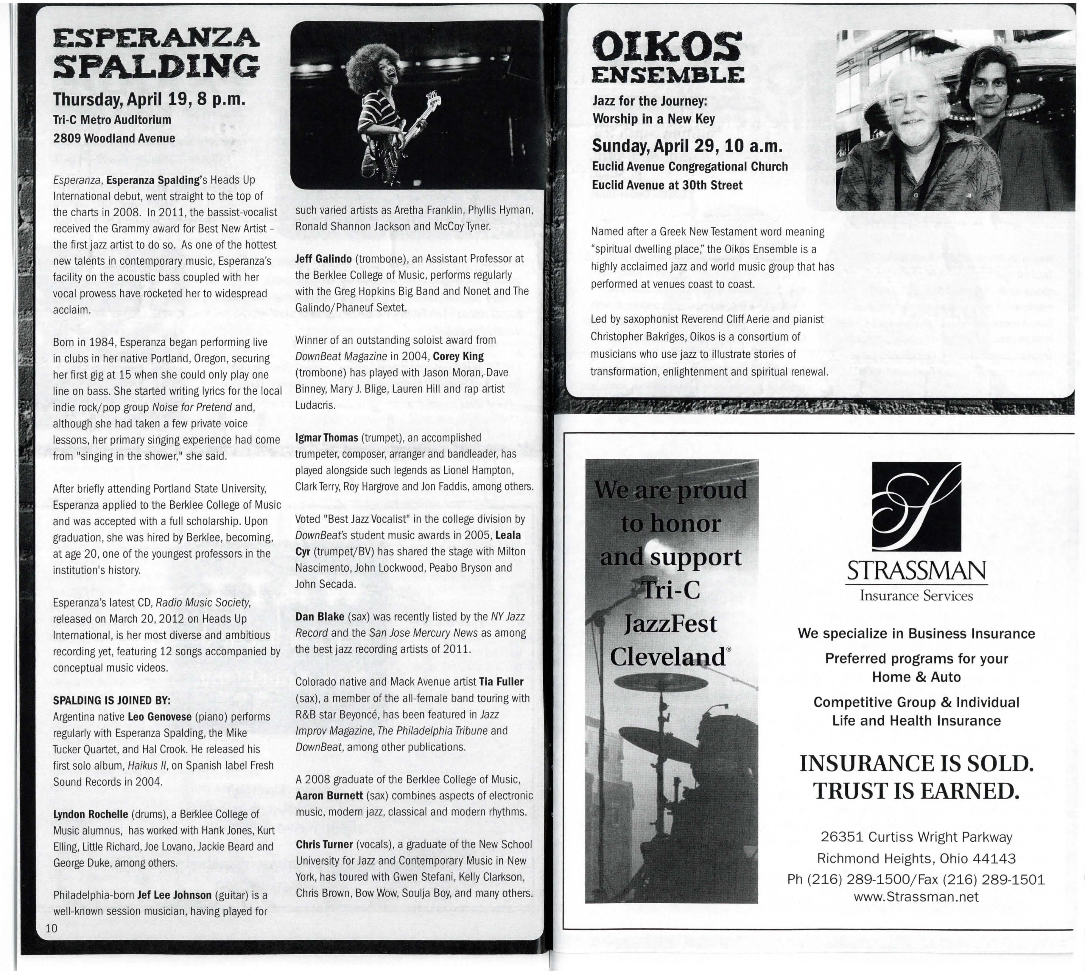 Esperanza Spalding Program Bio