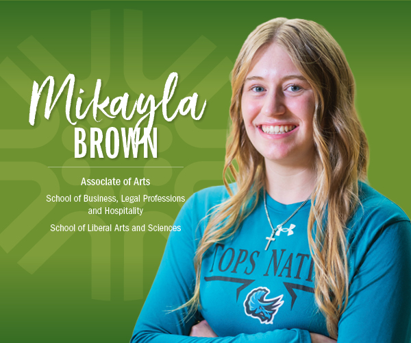 Graphic with image of Mikayla Brown