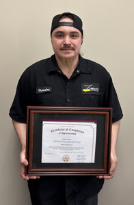 Brendon Robles Holding Certificate