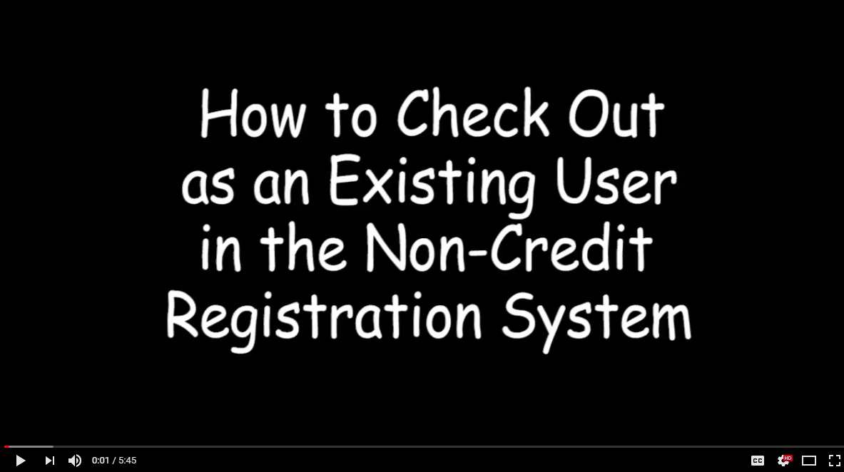 Check Out as an Existing User