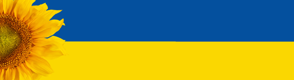 Image designed using Ukrainian flag and sunflower