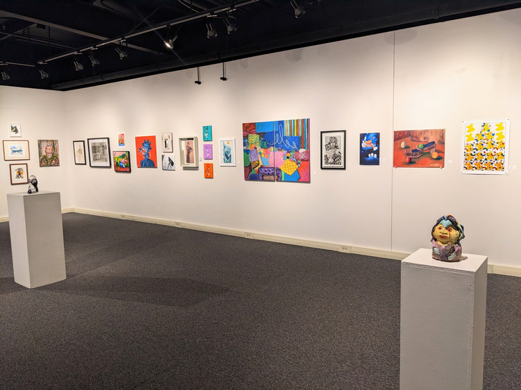 artwork on gallery walls