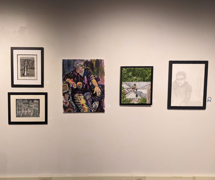artwork on gallery walls