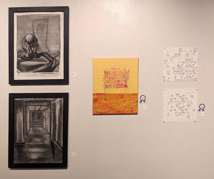 artwork on gallery walls