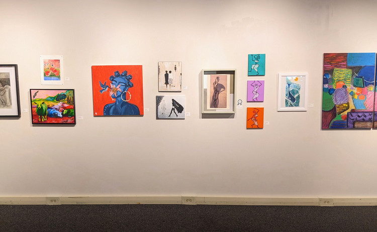 artwork on gallery walls