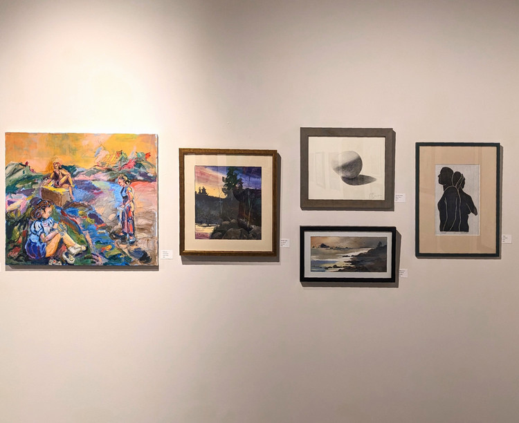 artwork on gallery walls