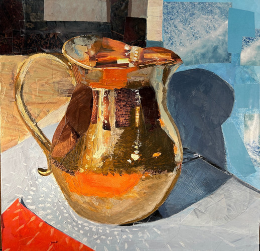Painting of brass pitcher