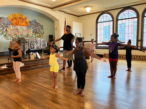 Image of children dancing on stage