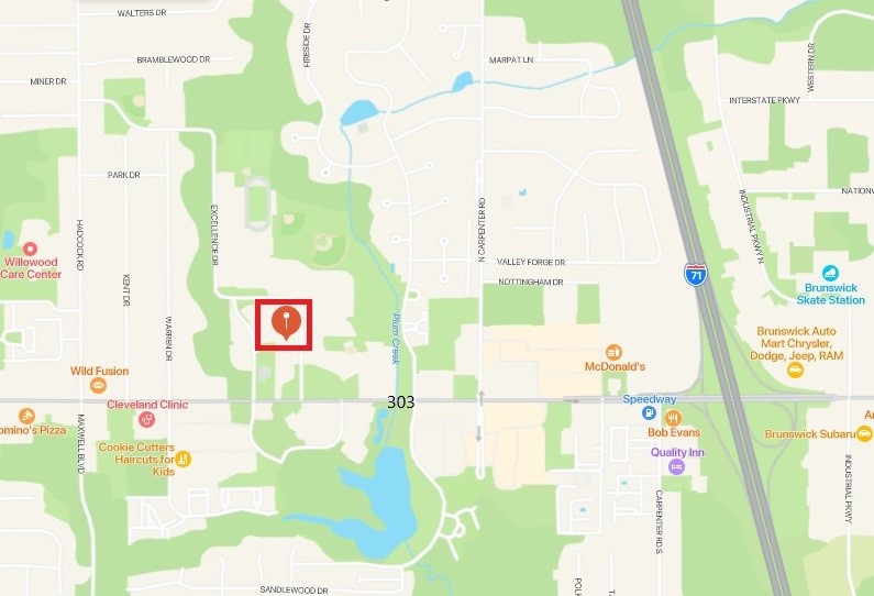 Brunswick University Center is located west of I 71 on state Route 303