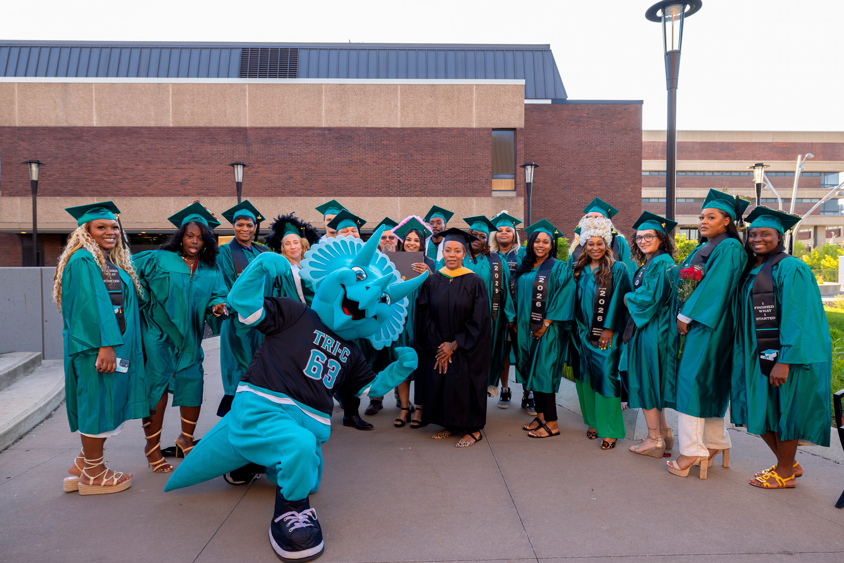 Group of graduates with executive 