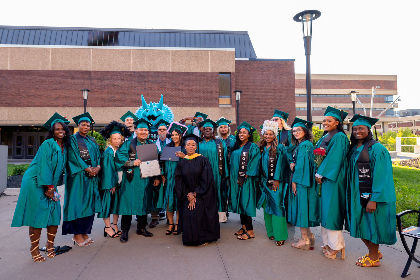 Group of graduates with executive 