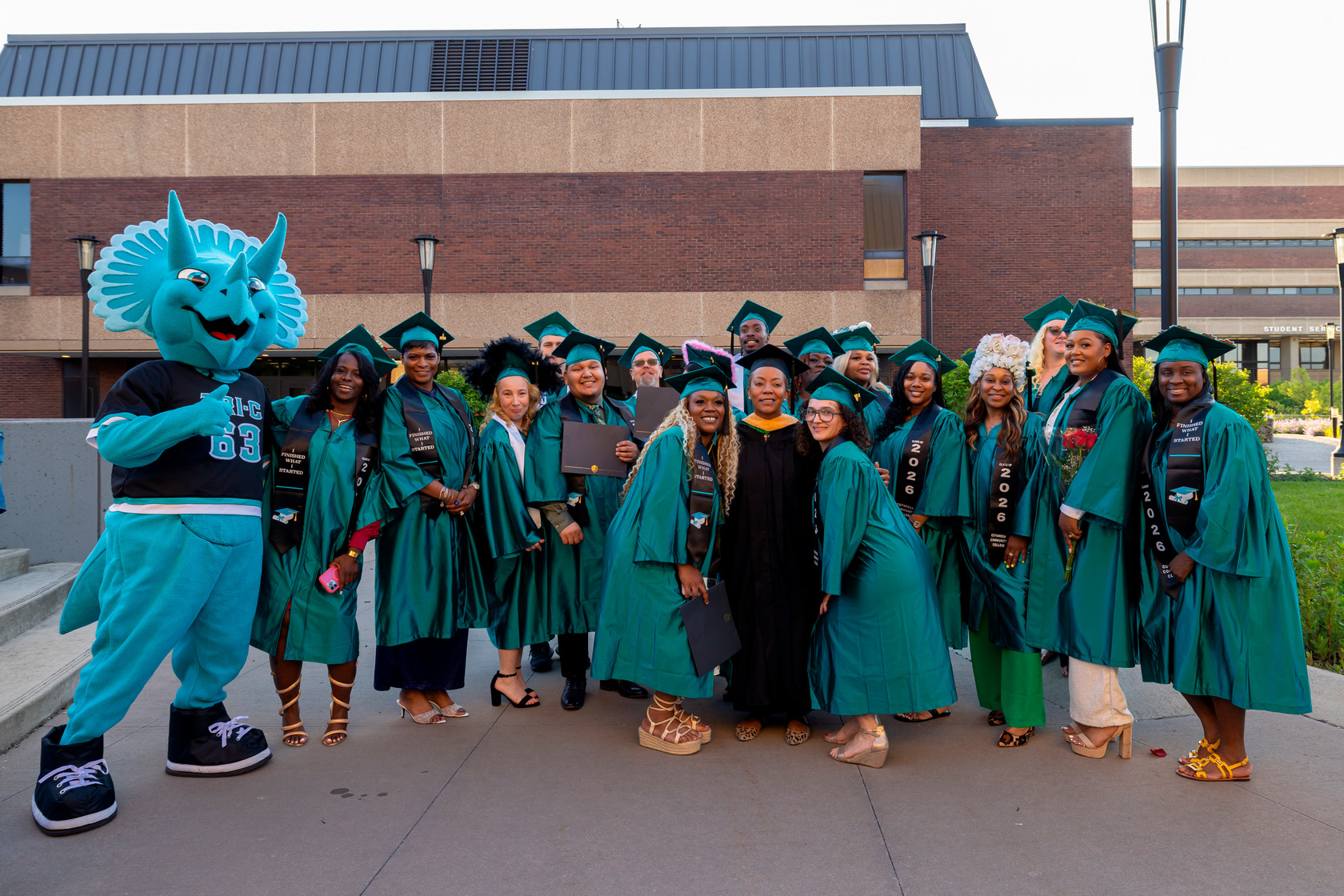Group of graduates with executive 