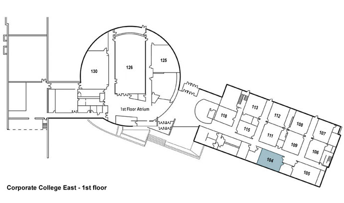 Corporate College East Room 104 Location