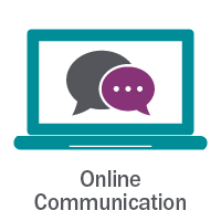 ONLINE COMMUNICATION:  To communicate with students and peers online