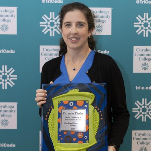 Picture of Dr. Anne Distler, 2019 winner of the Faculty Leadership in Sustainability Award
