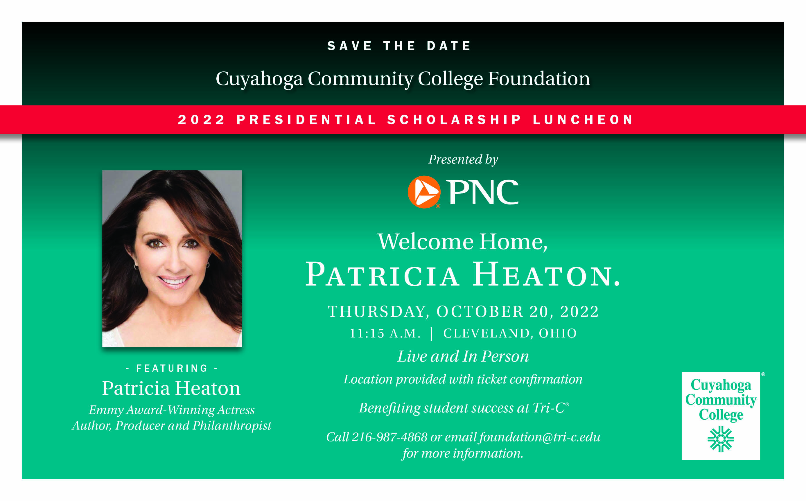 Presidential Scholarship Luncheon featuring Patricia Heaton is Oct. 20, 2022