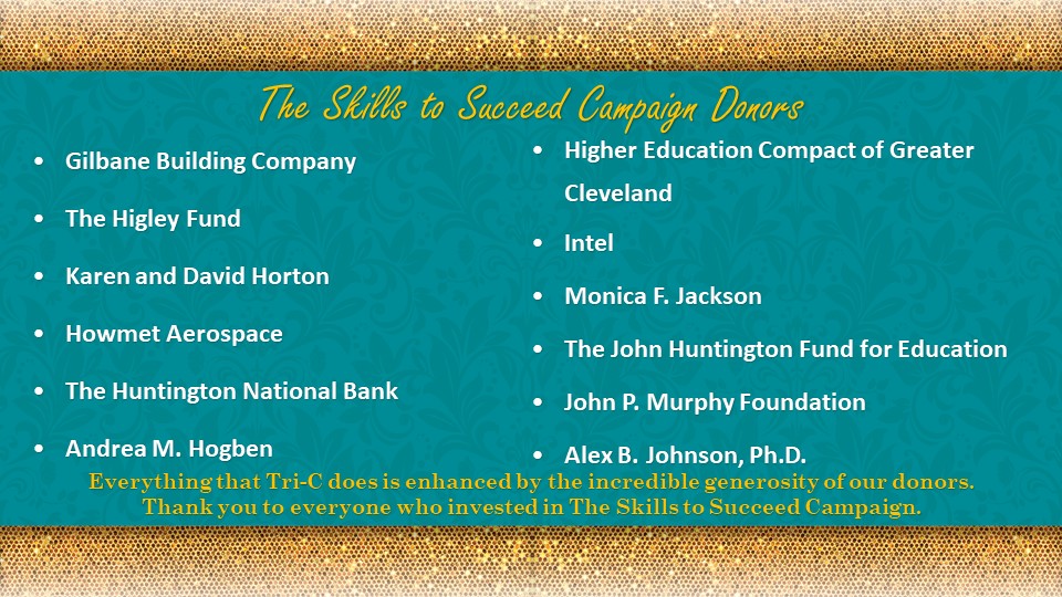 Skills to Succeed Donor Names