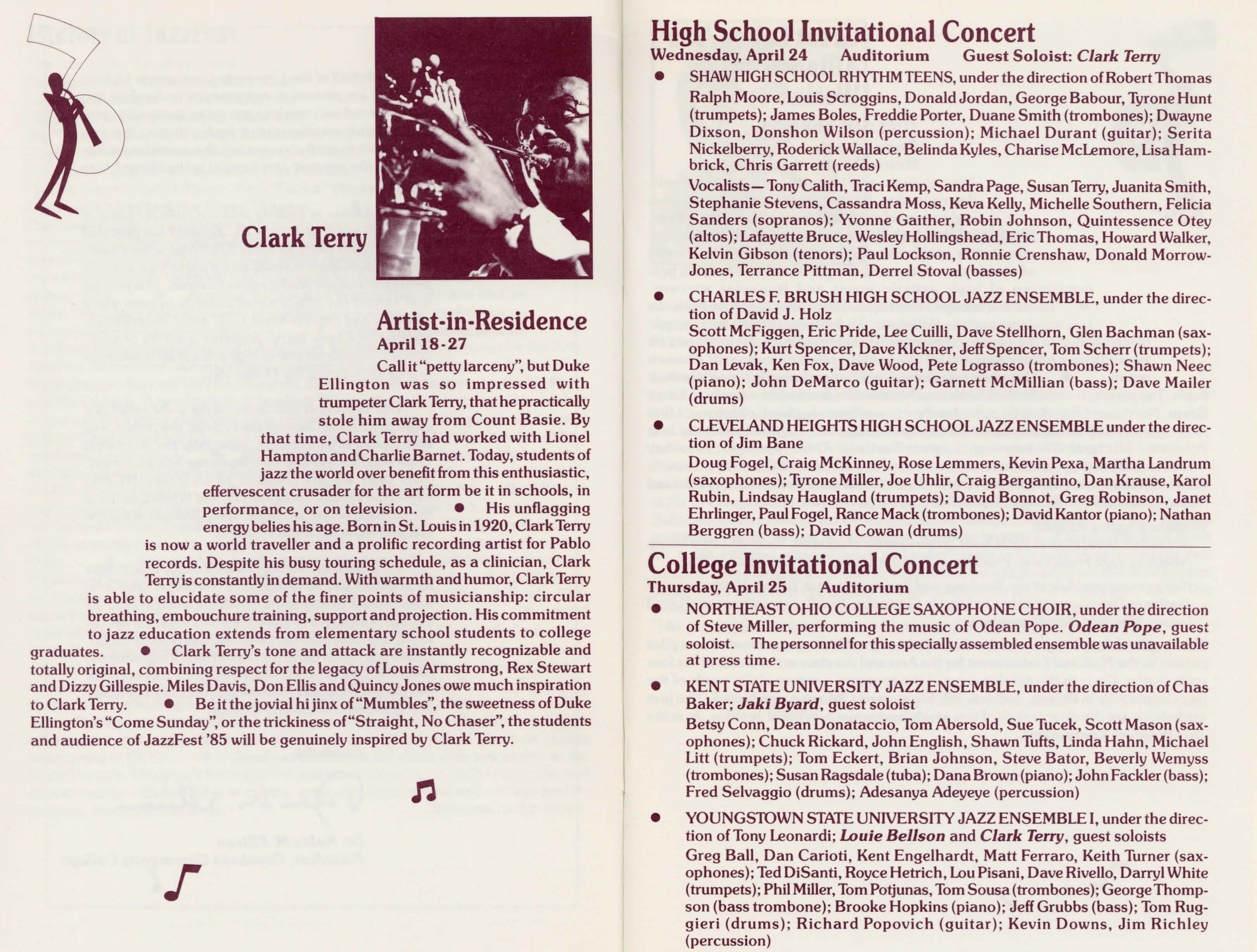Clark Terry Program Bio