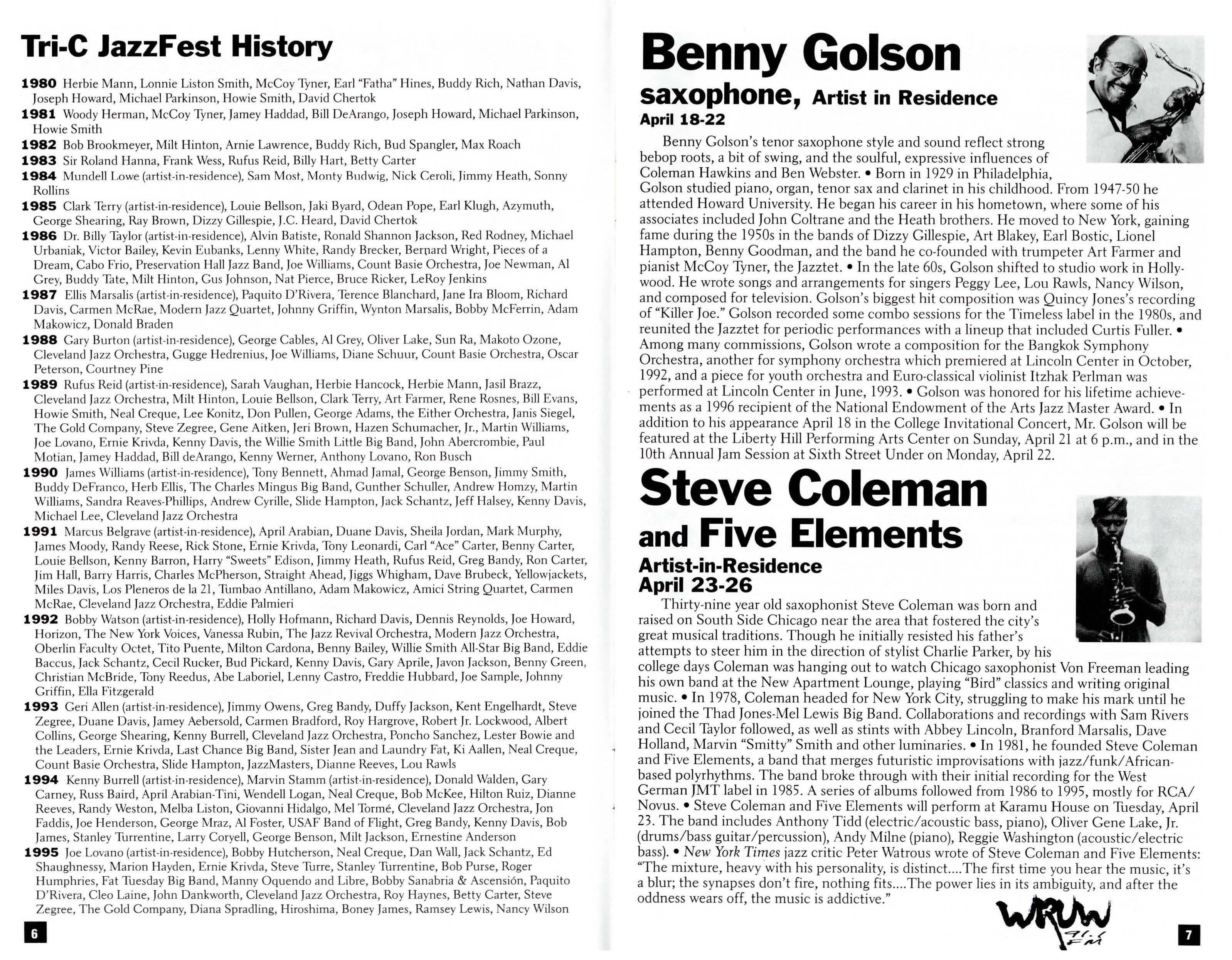 Benny Golson Program Bio