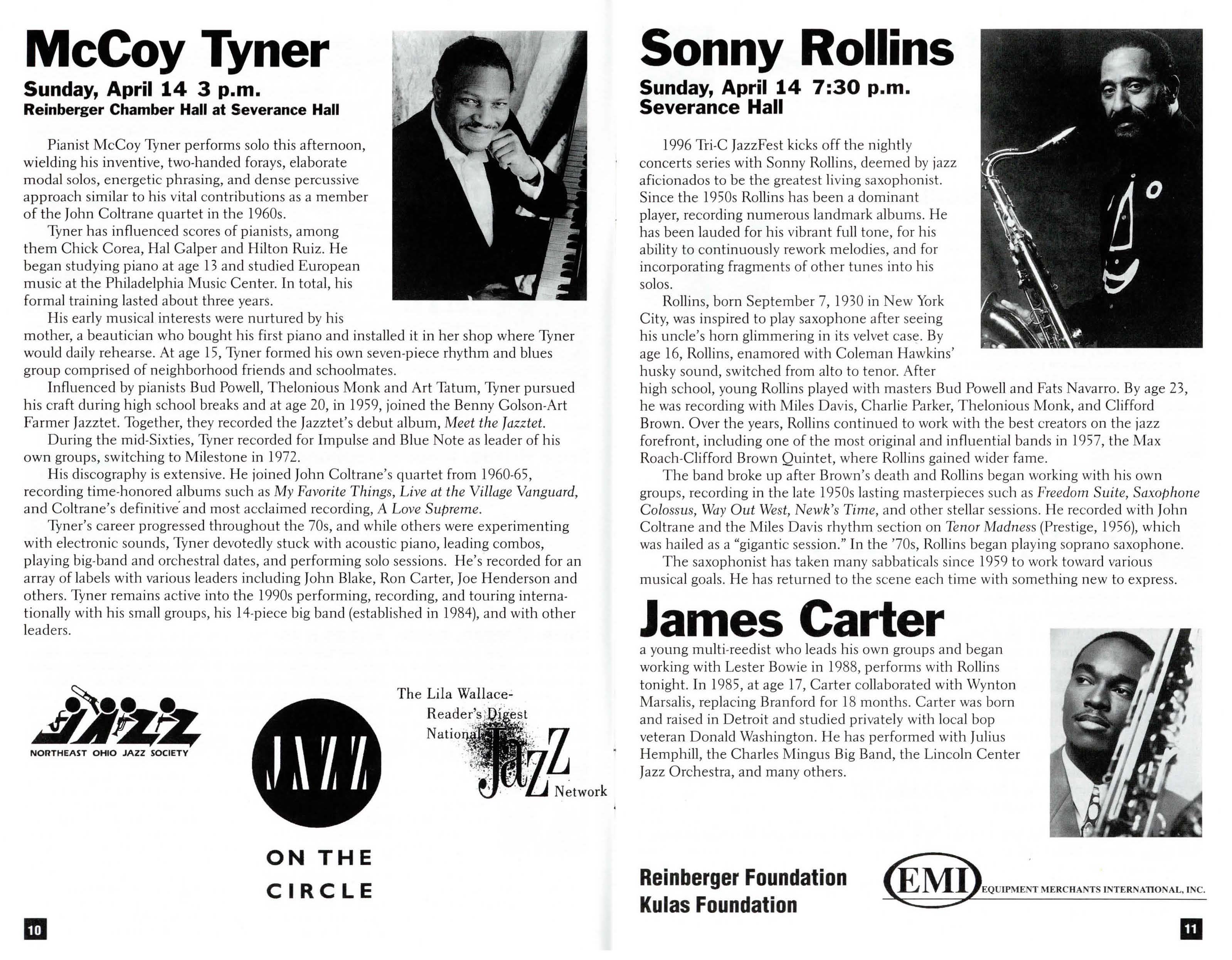 McCoy Tyner Program Bio