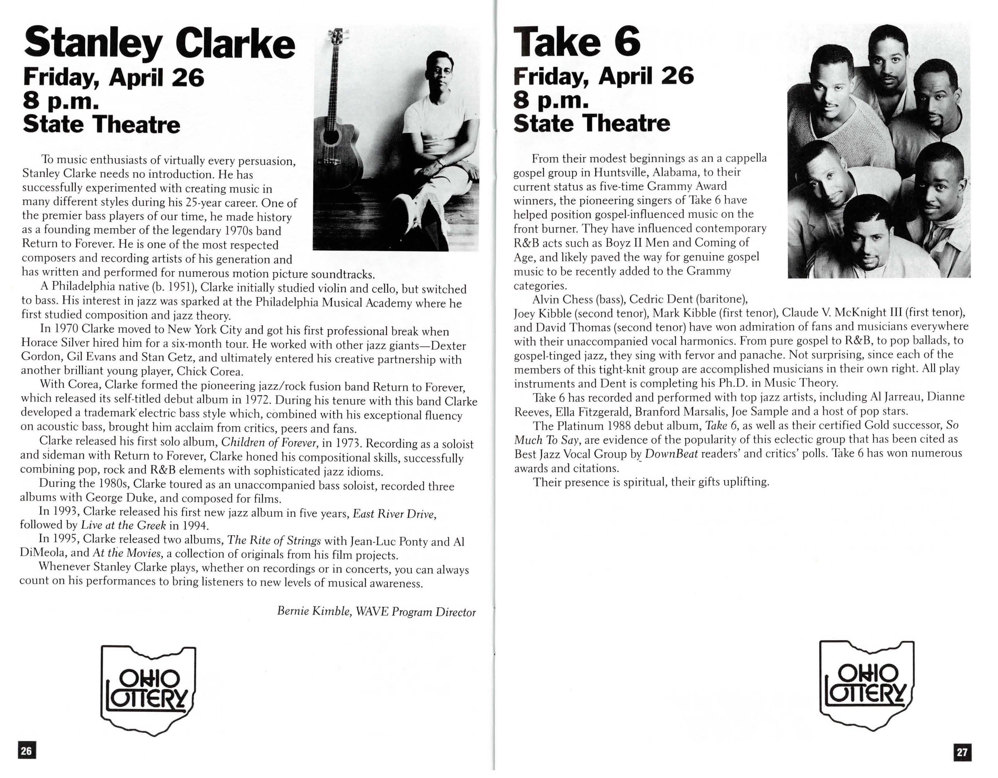 Stanley Clarke Program Bio