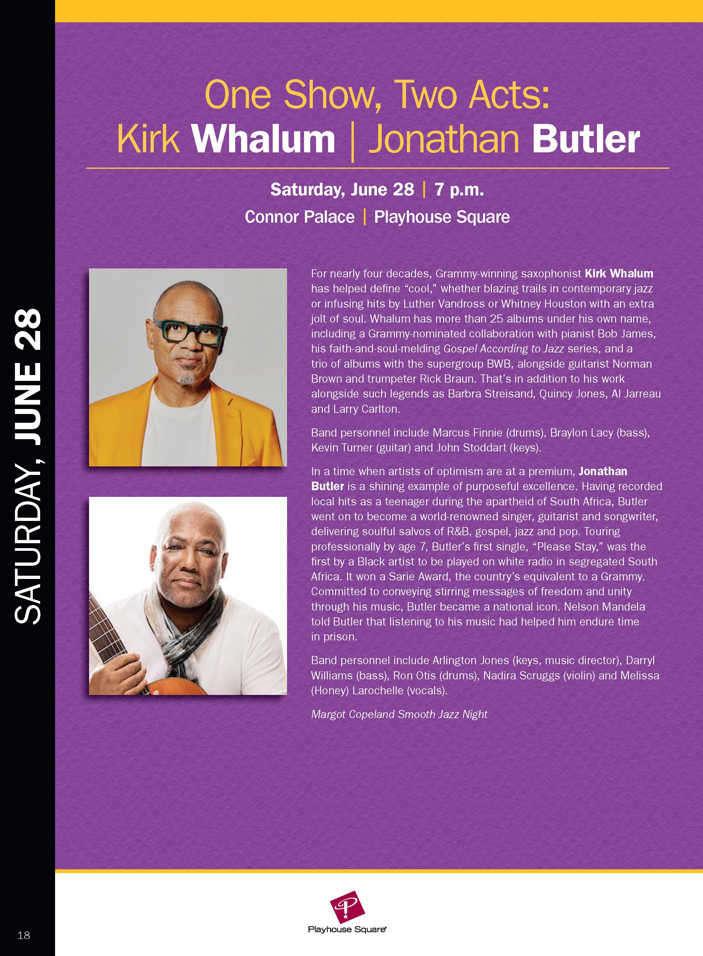 Jonathan Butler biography from the JazzFest program
