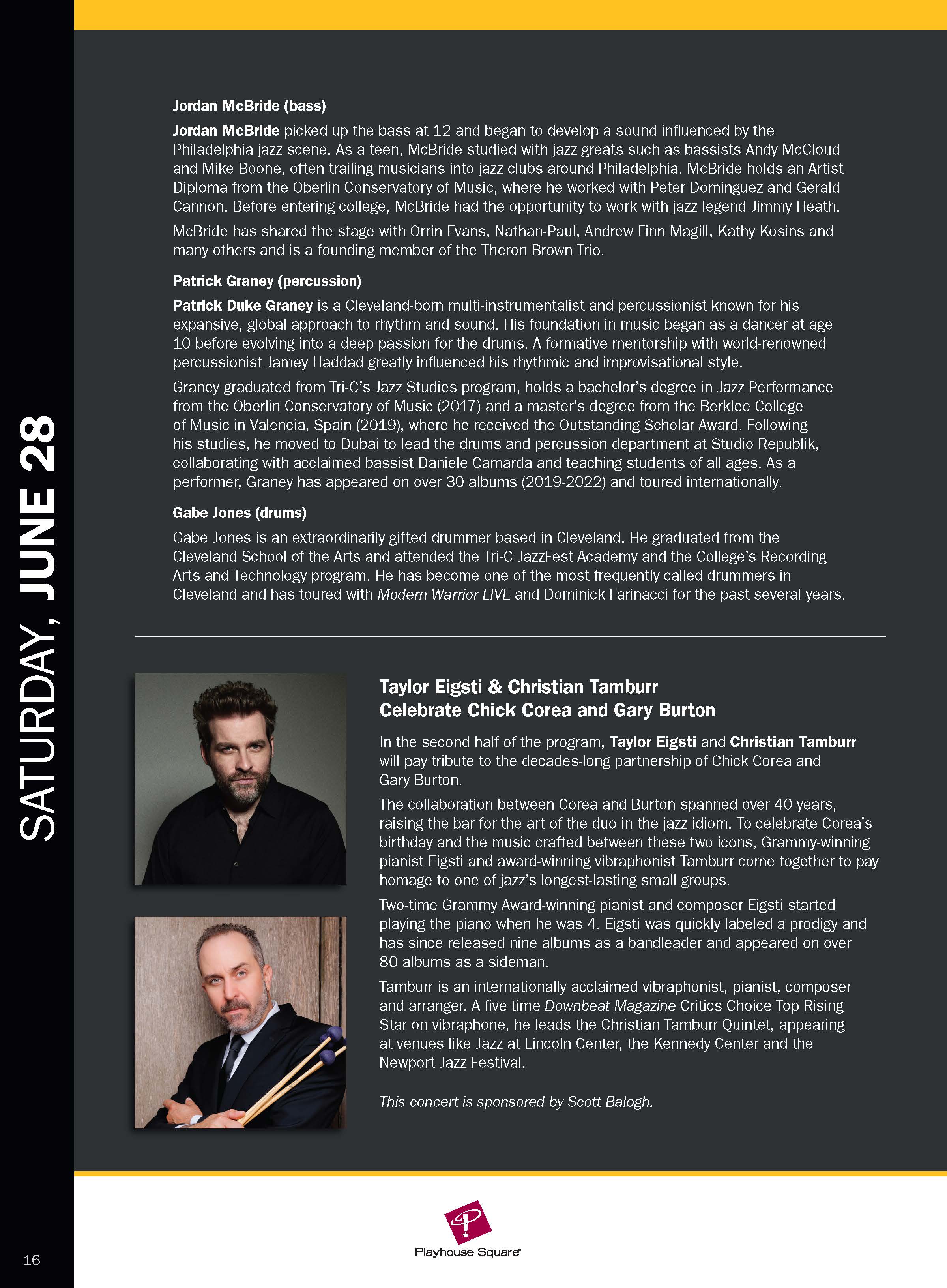 Taylor Eigsti biography from the JazzFest program