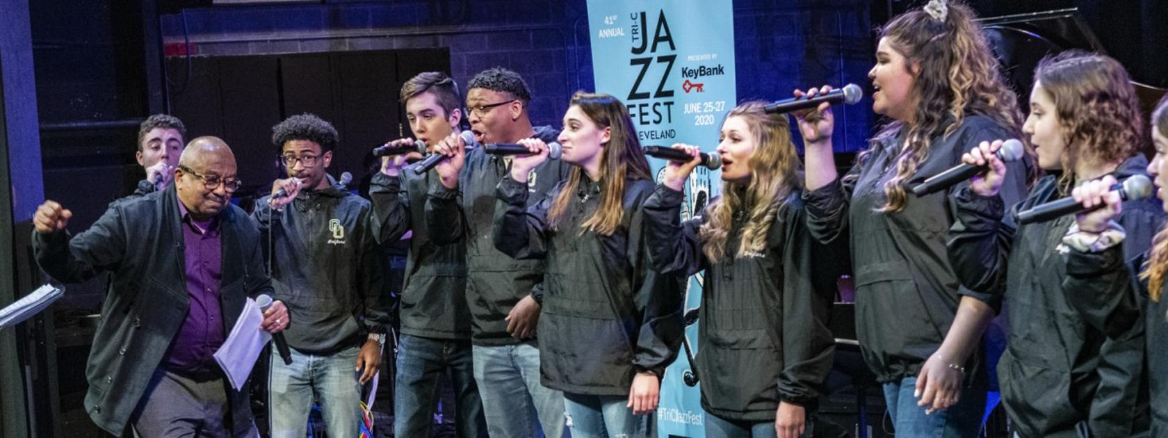 Students at Vocal Jazz Day 2020