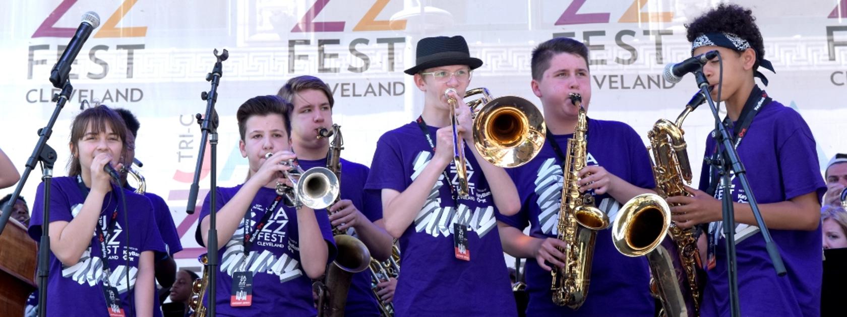 JazzFest Academy students performing