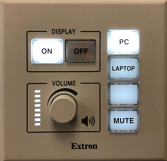 Wall mounted control panel