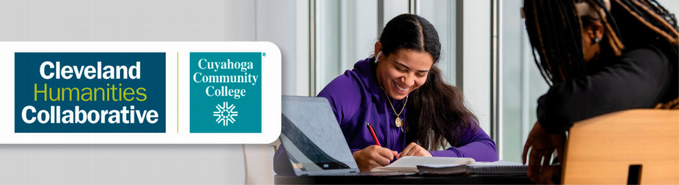 Cleveland Humanities Collaborative and photo of two female students doing school work