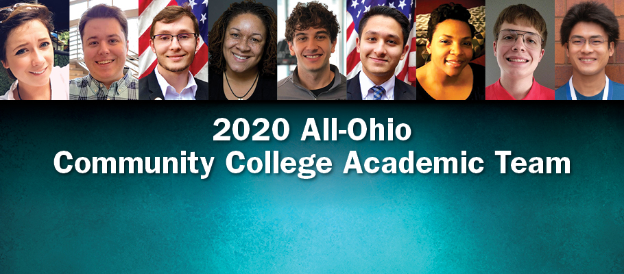 Photos of Tri-C's nine honorees on the All-Ohio Academic Team