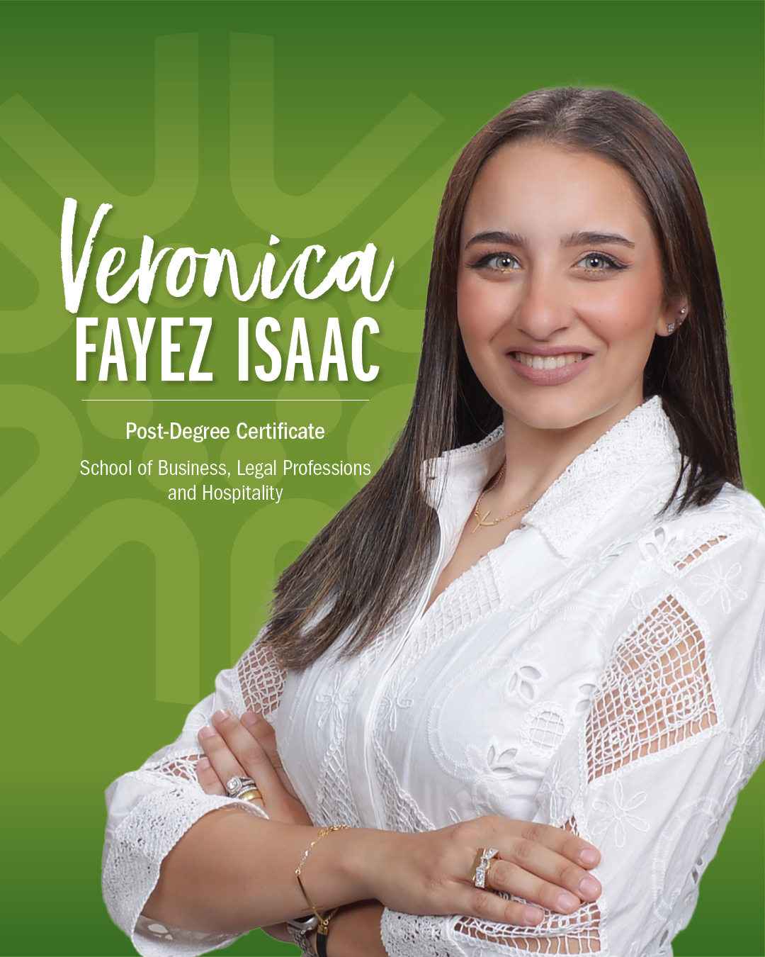 Graphic of Veronica Fayez Isaac