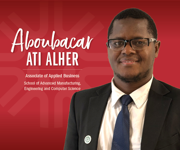 Graphic with image of Aboubacar Ati Alher