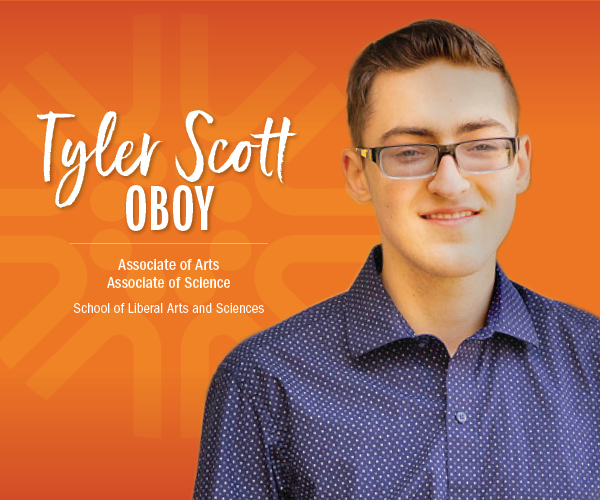 Graphic with image of Tyler Oboy