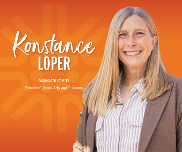 Graphic with image of Konstance Loper