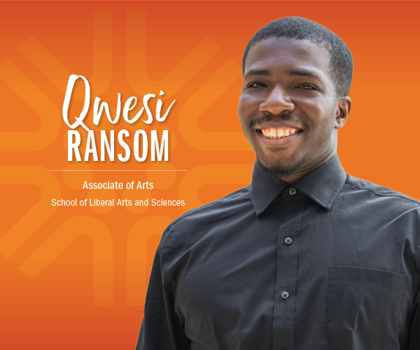 Graphic with image of Qwesi Ransom